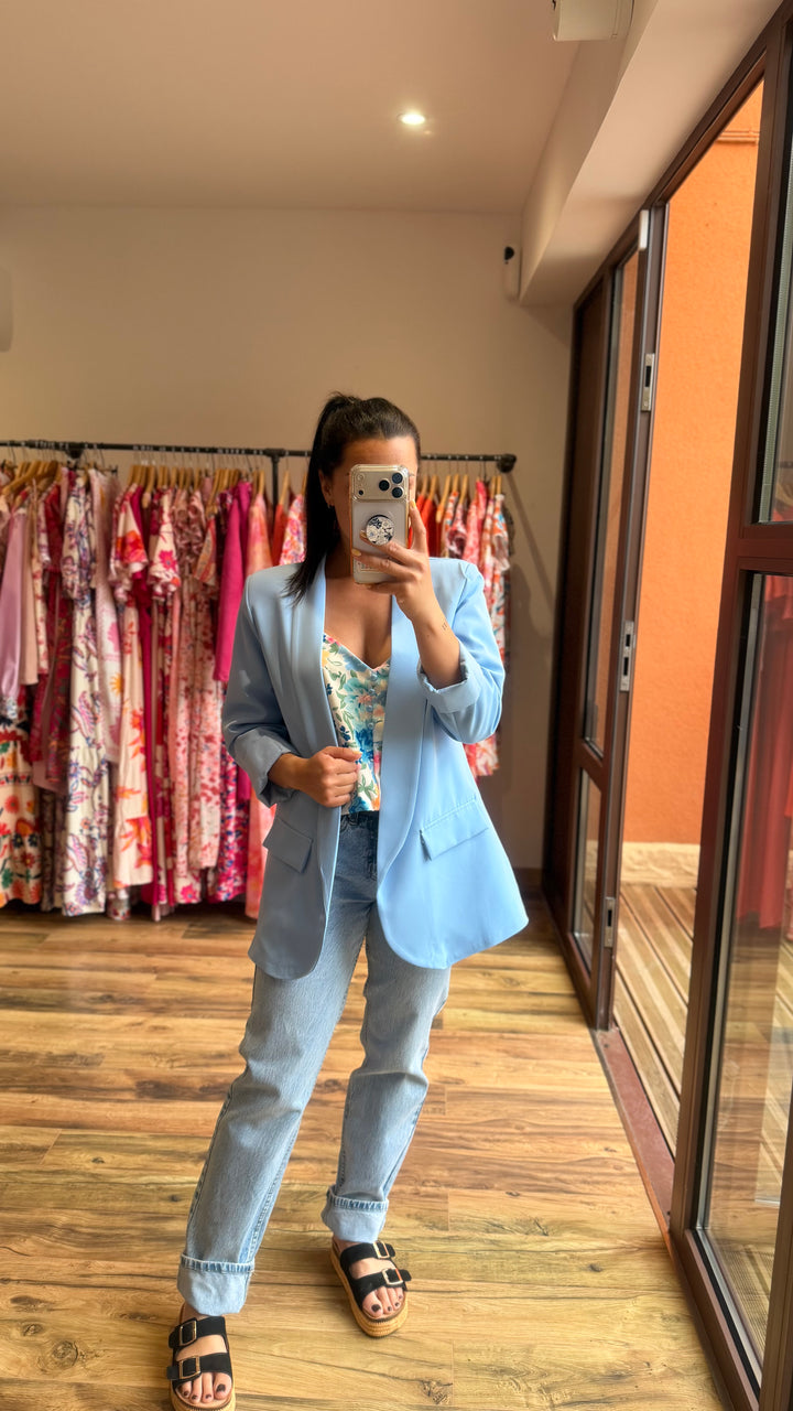 Blazer bleu ciel