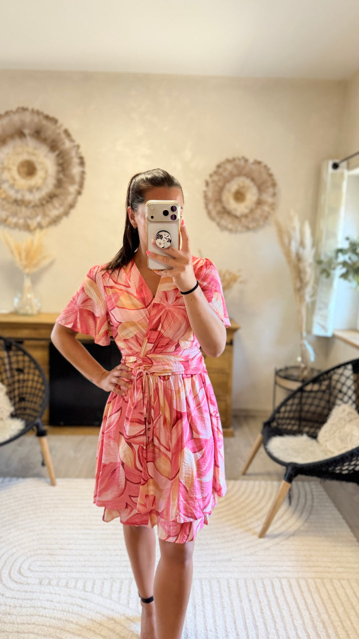 Robe Courte Ceyli rose