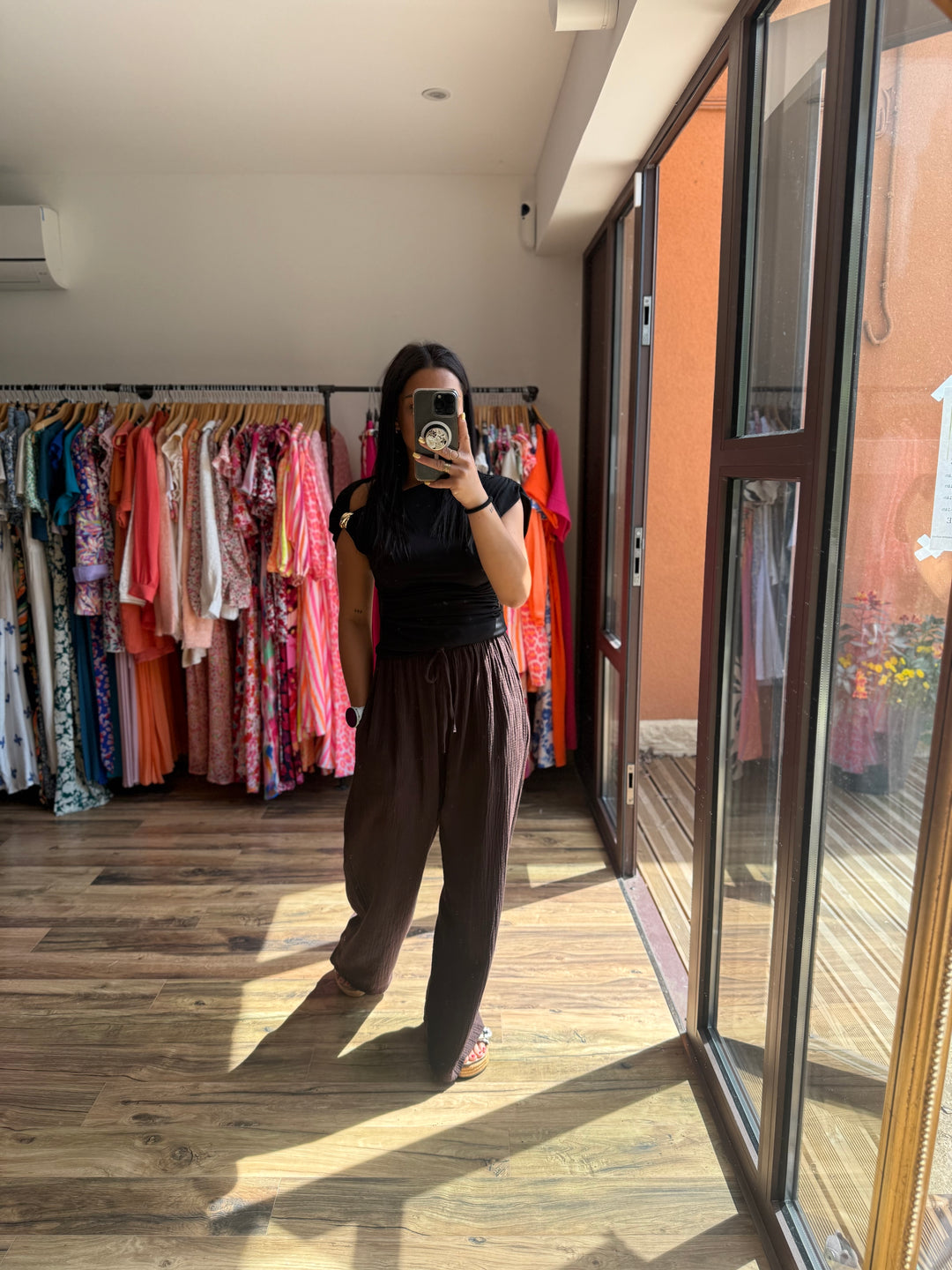 Pantalon gaze Chocolat