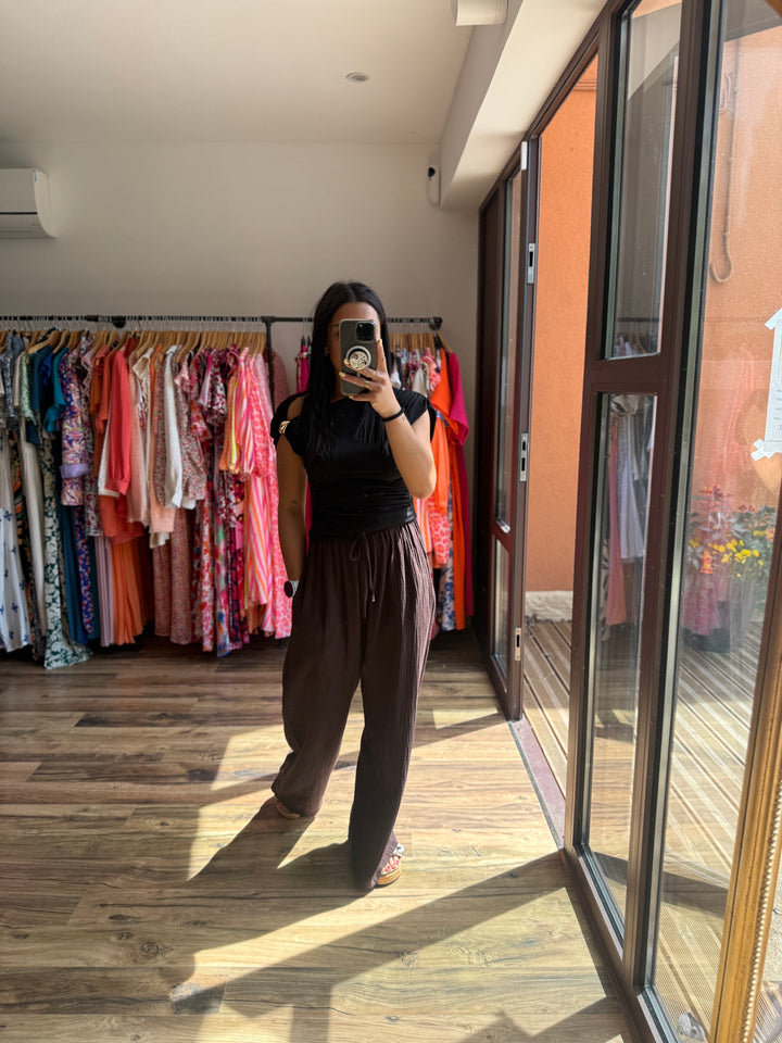 Pantalon gaze Chocolat
