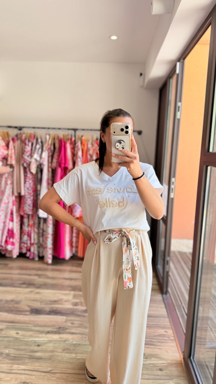 Pantalon Candice beige CURVY
