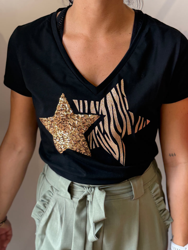 Teeshirt star noir