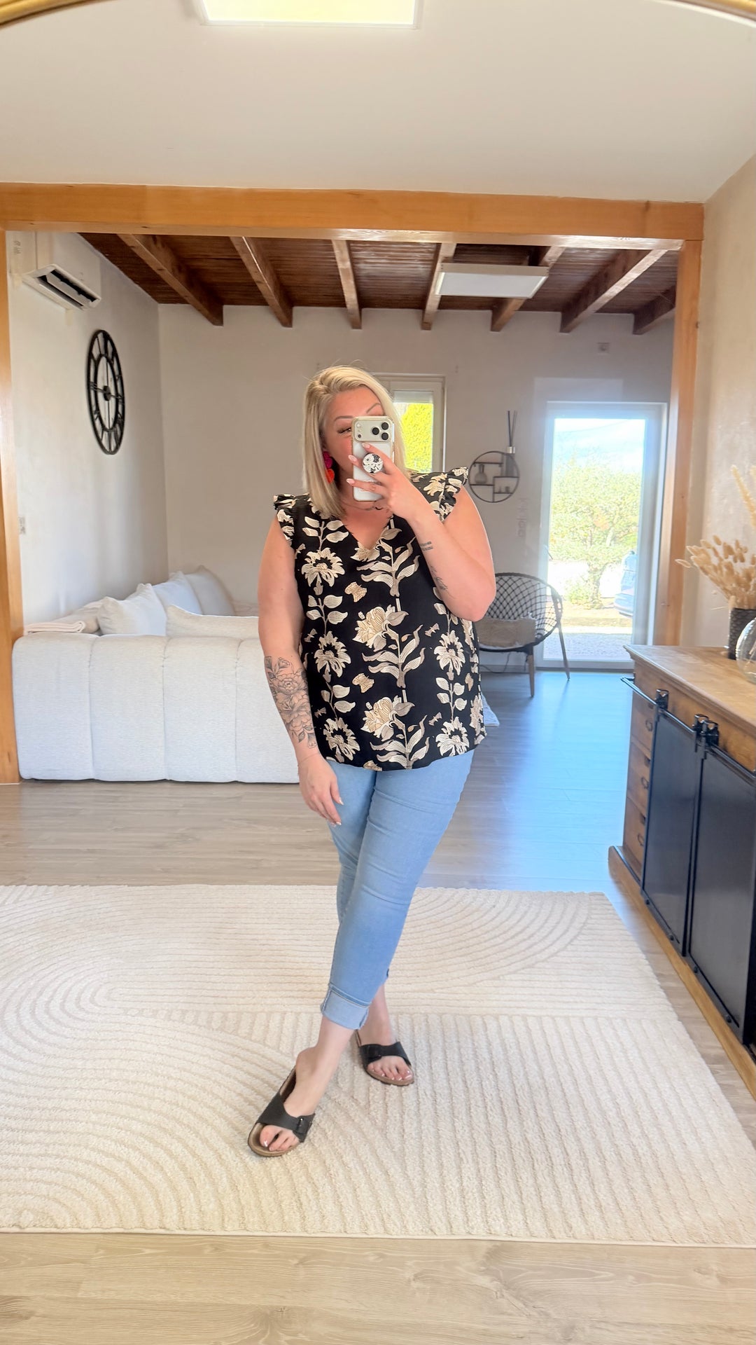Blouse Flora noir