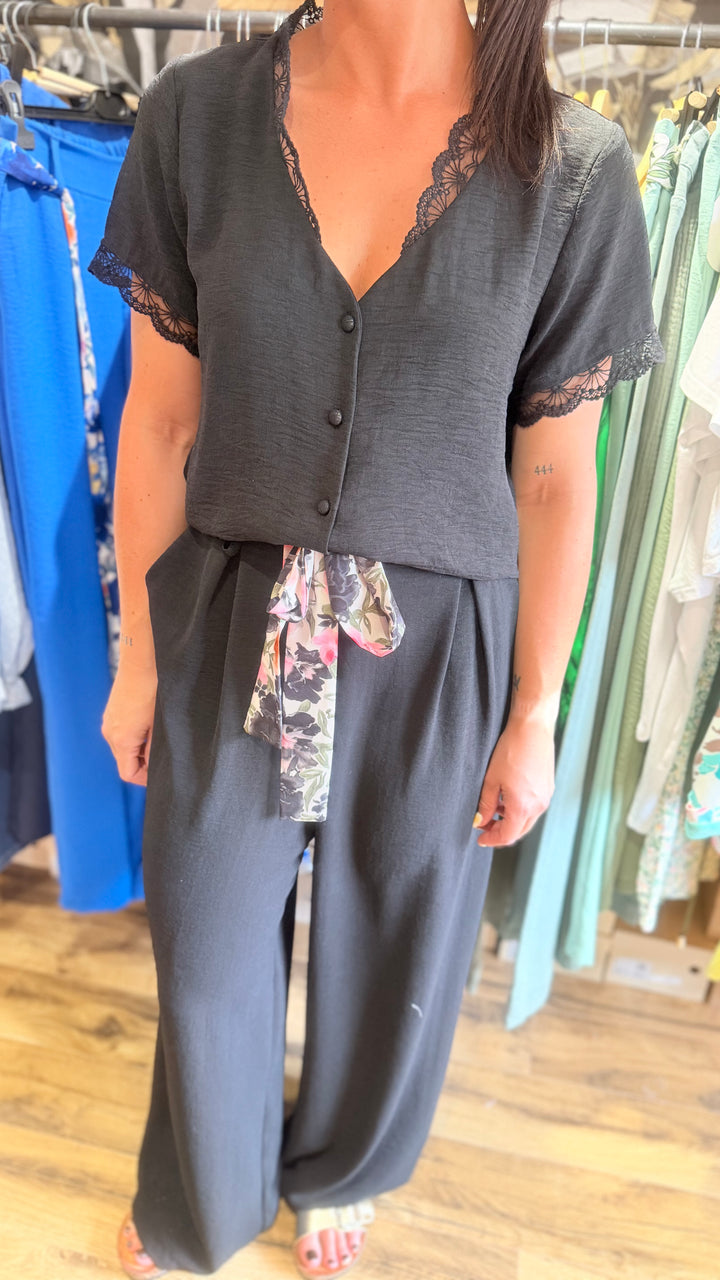 Chemise Mirta noir CURVY