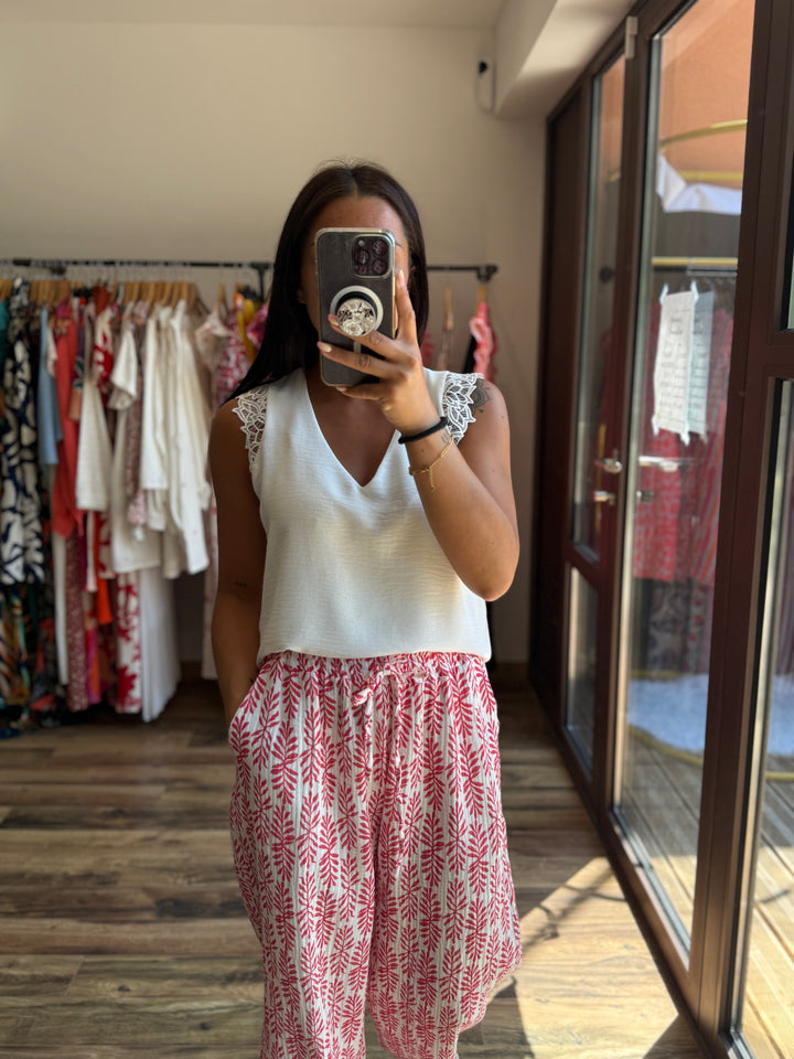 Pantalon Oria rouge CURVY