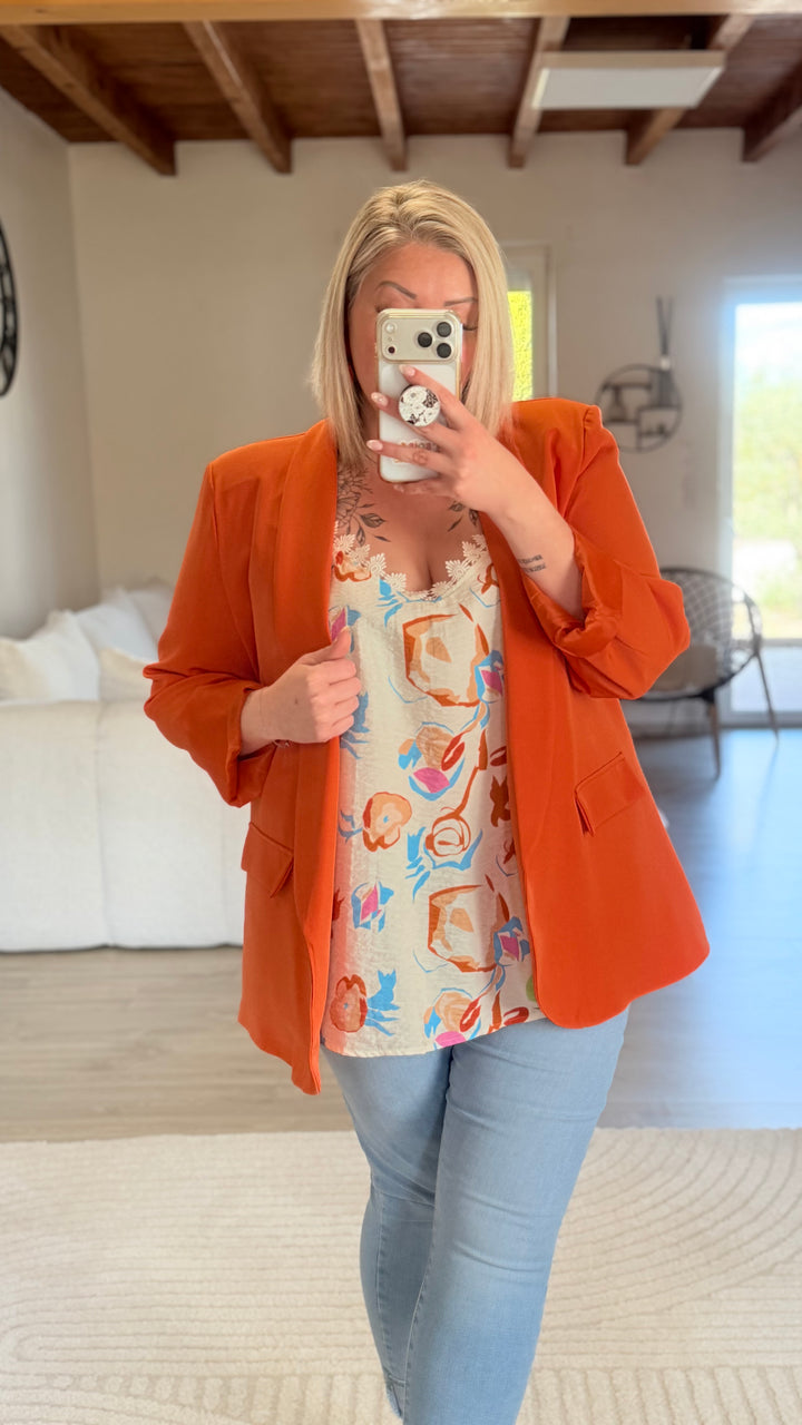 Blazer orange CURVY 42 au 46