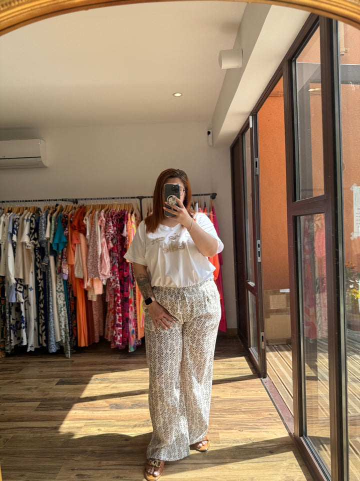 Pantalon Oria beige CURVY