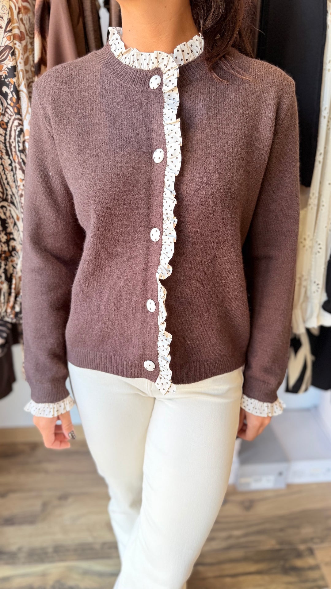 Gilet chocolat Amane