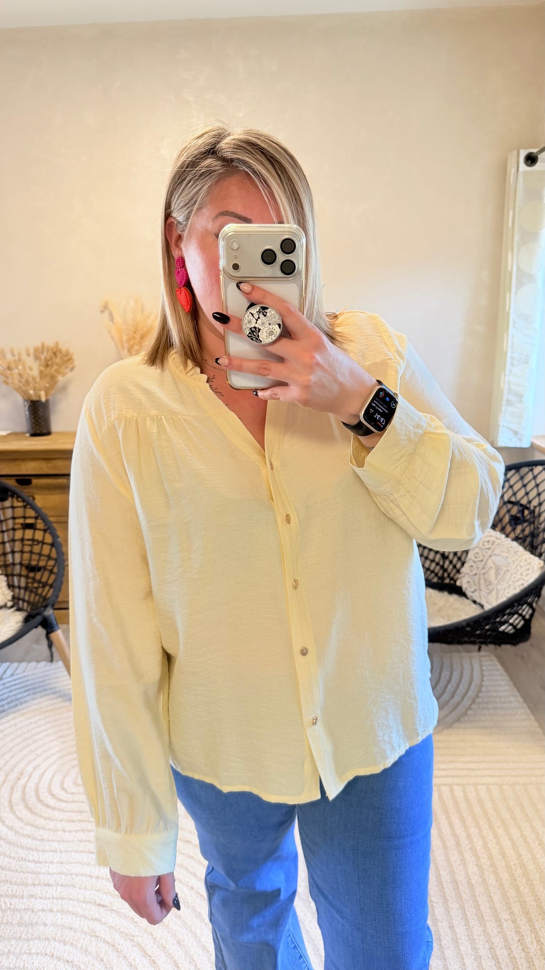 Chemise Slava jaune CURVY