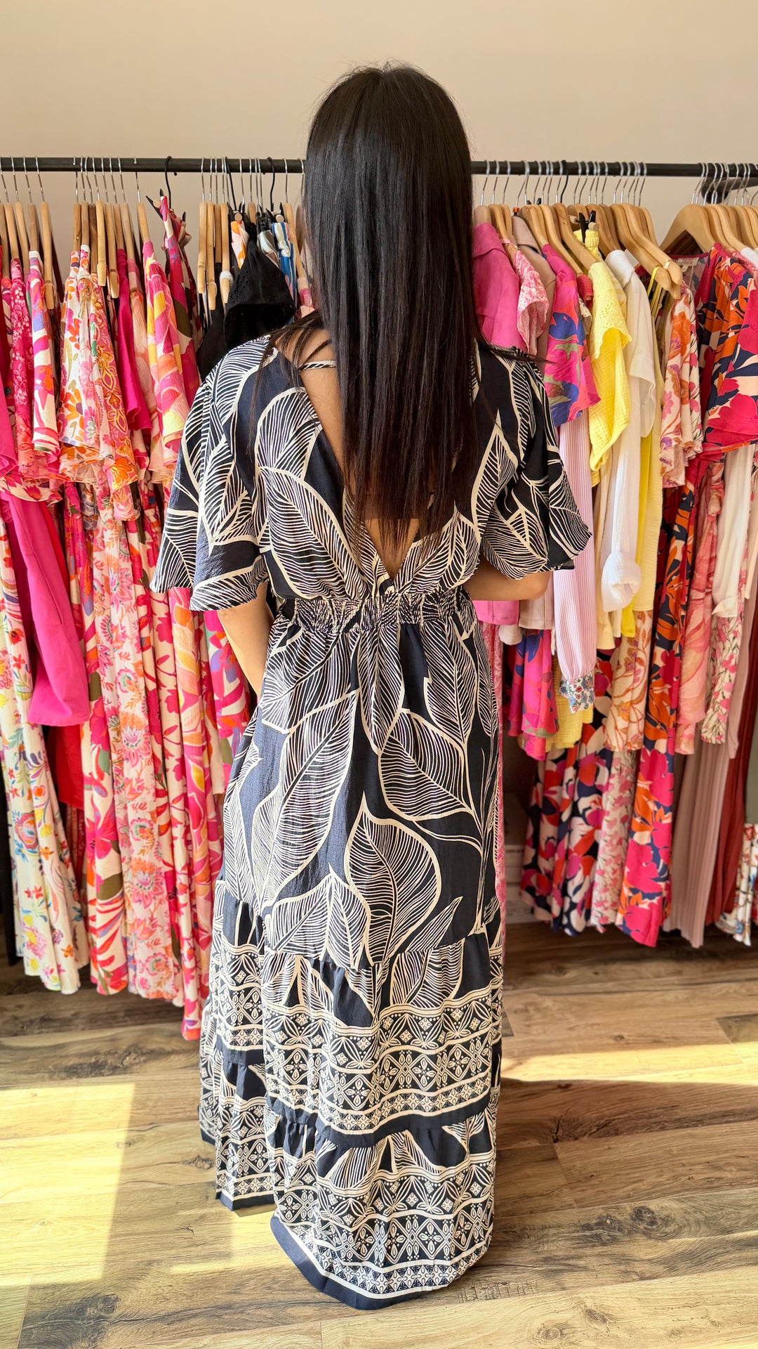 Robe longue Julya CURVY Marine