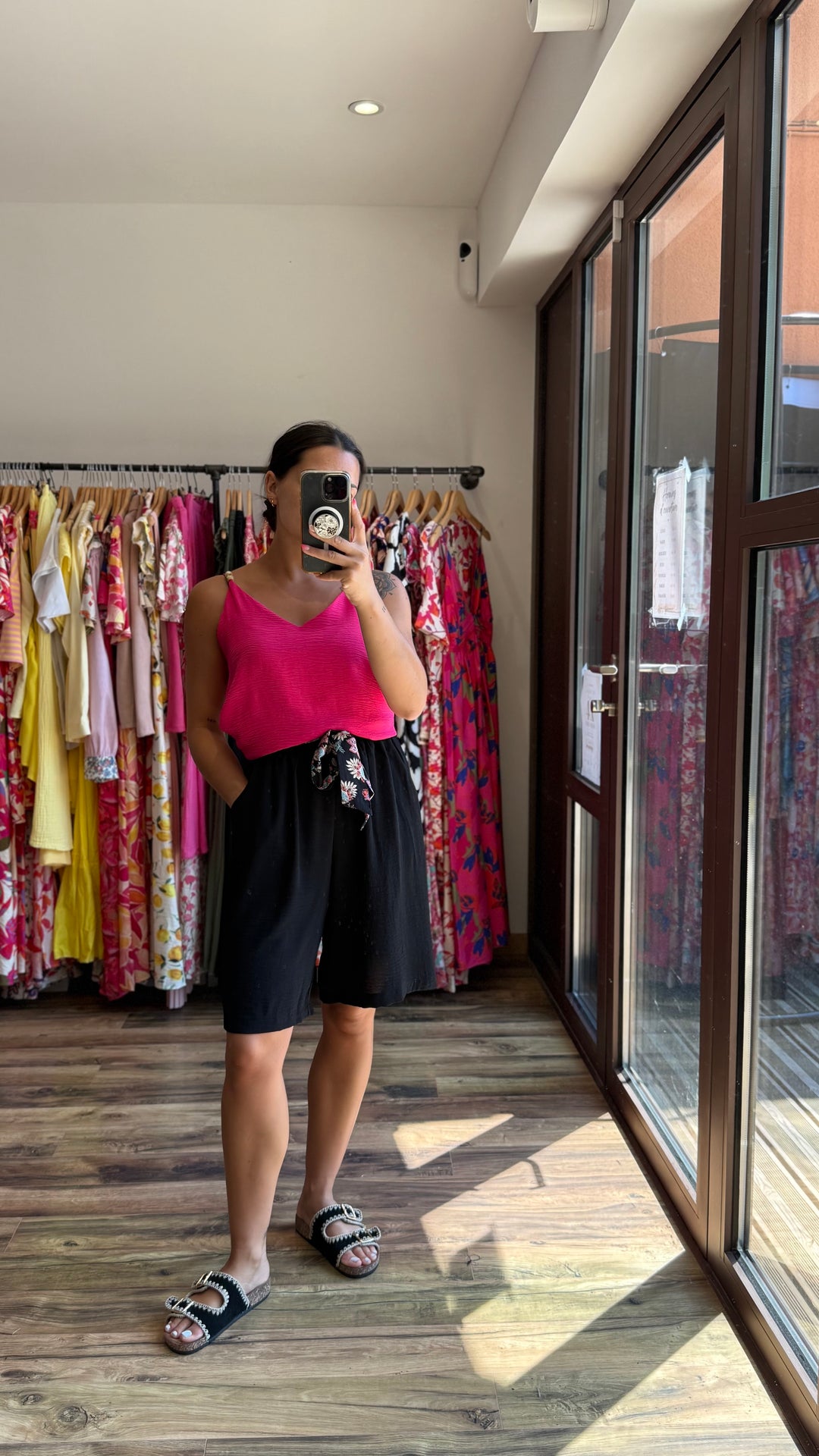 Top perles rose CURVY