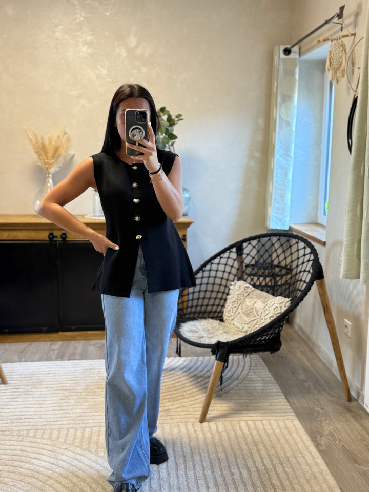 Pull sans manches Sady noir