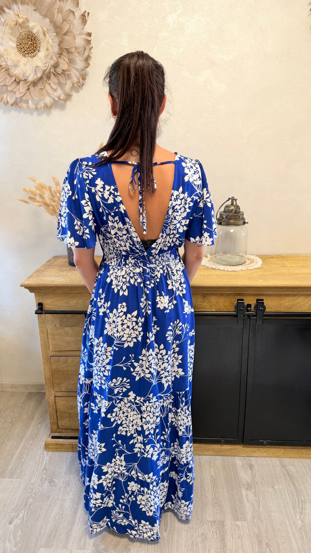 Robe longue Mulan bleu