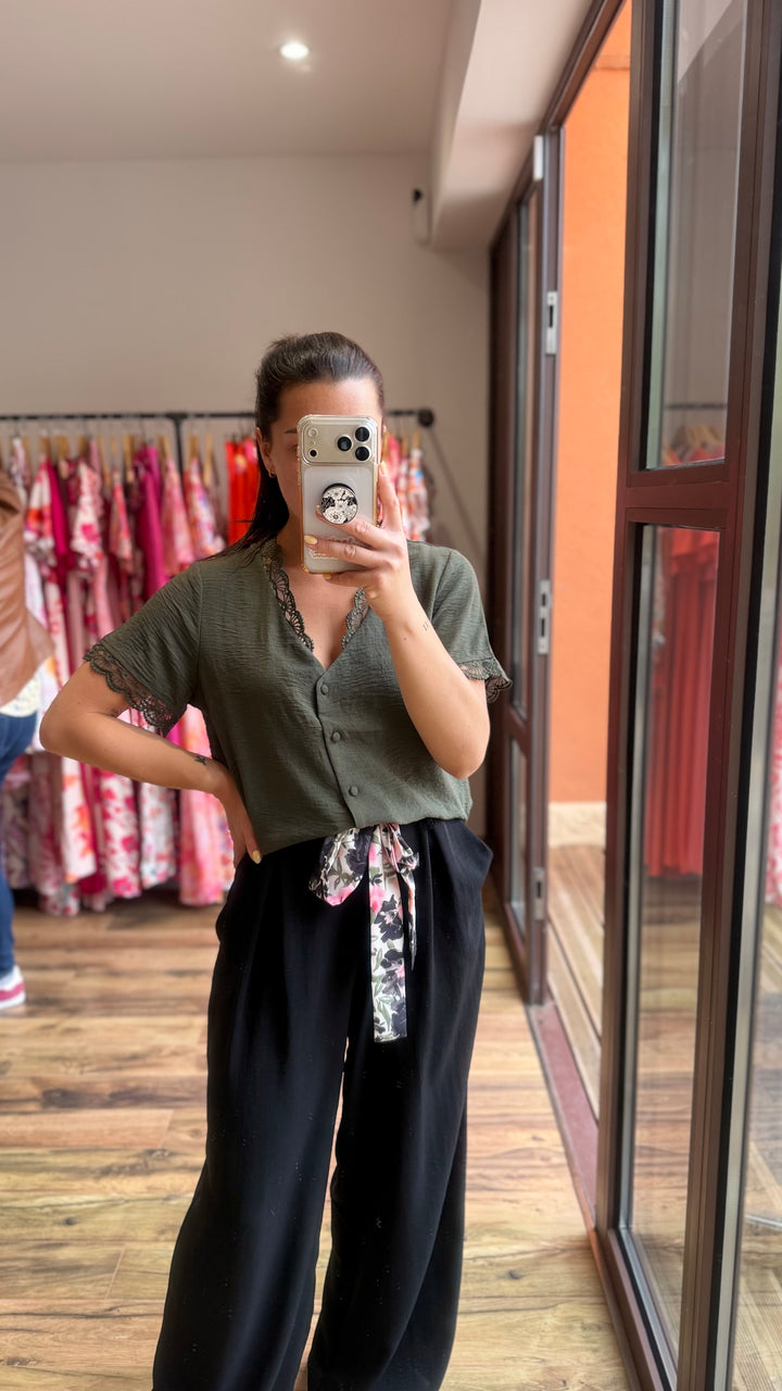 Chemise Mirta kaki CURVY