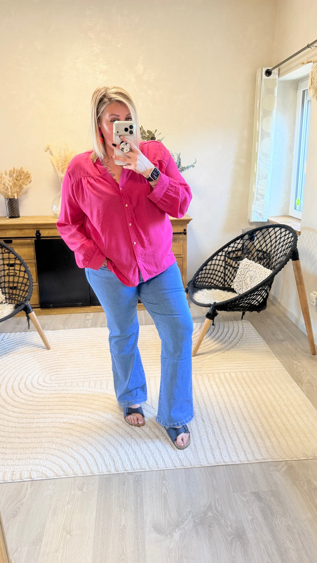 Chemise slava fuchsia CURVY