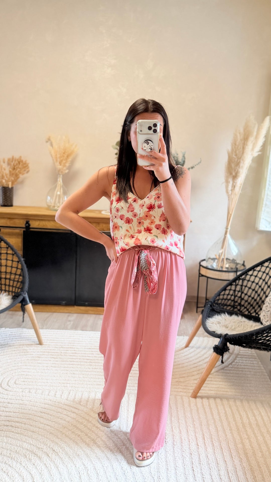 Pantalon Wilma rose (PRÉCOMMANDE expédition autour du 5 mai)
