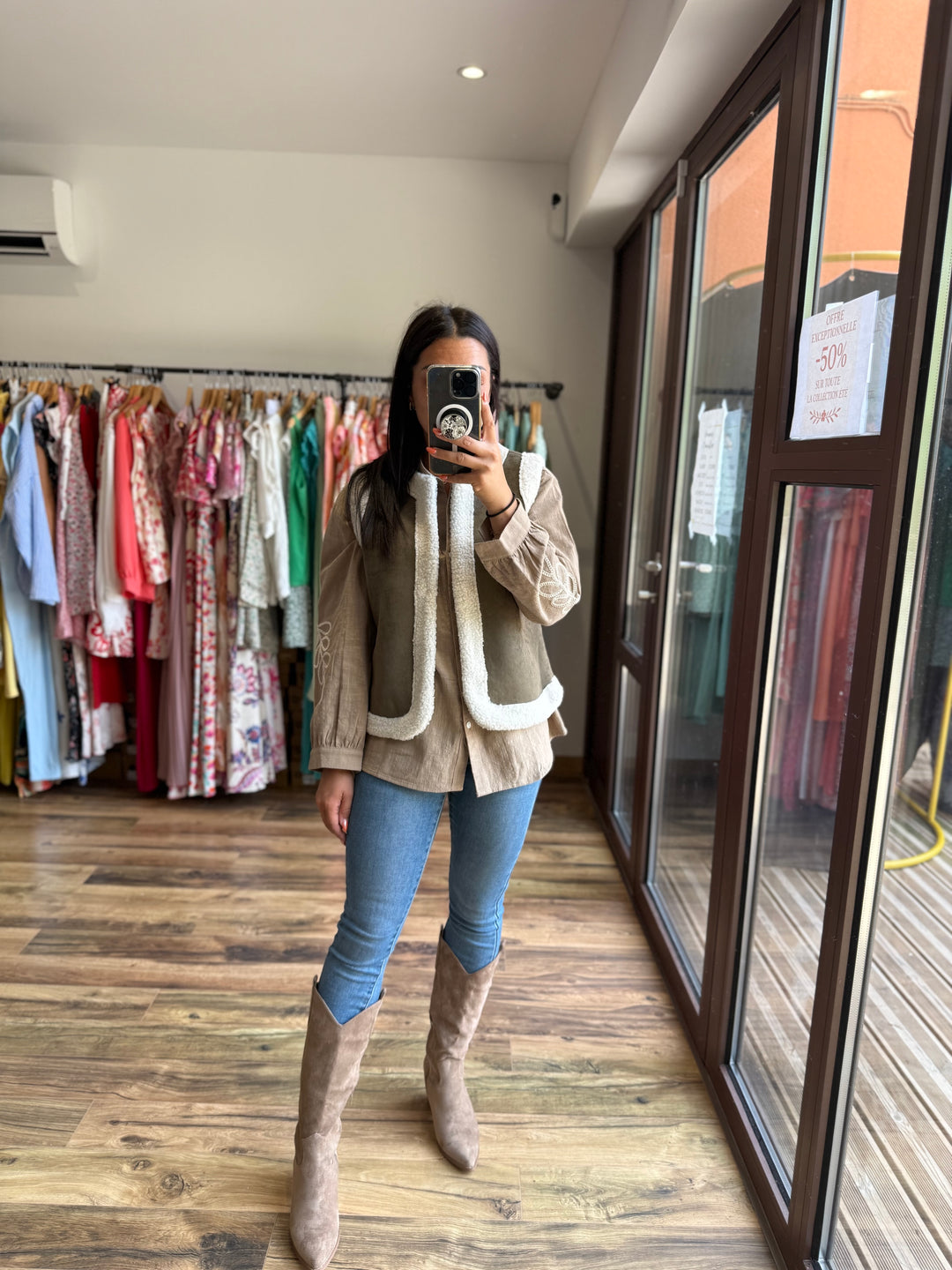 Gilet sans manches kaki