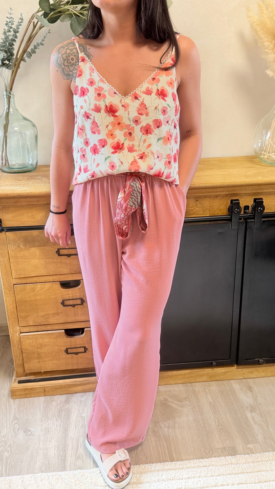 Pantalon Wilma rose (PRÉCOMMANDE expédition autour du 5 mai)