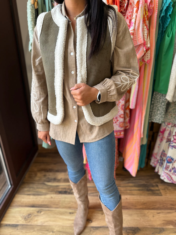 Gilet sans manches kaki