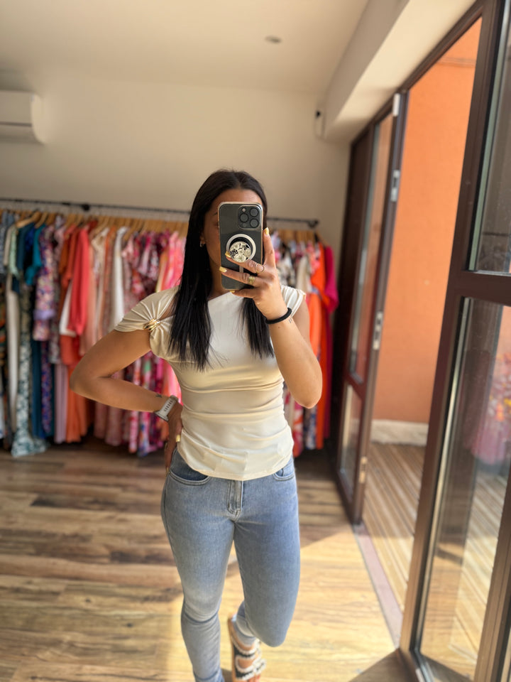 Teeshirt Linda beige