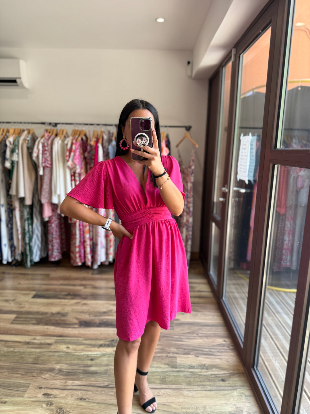Robe Anail fuschia CURVY
