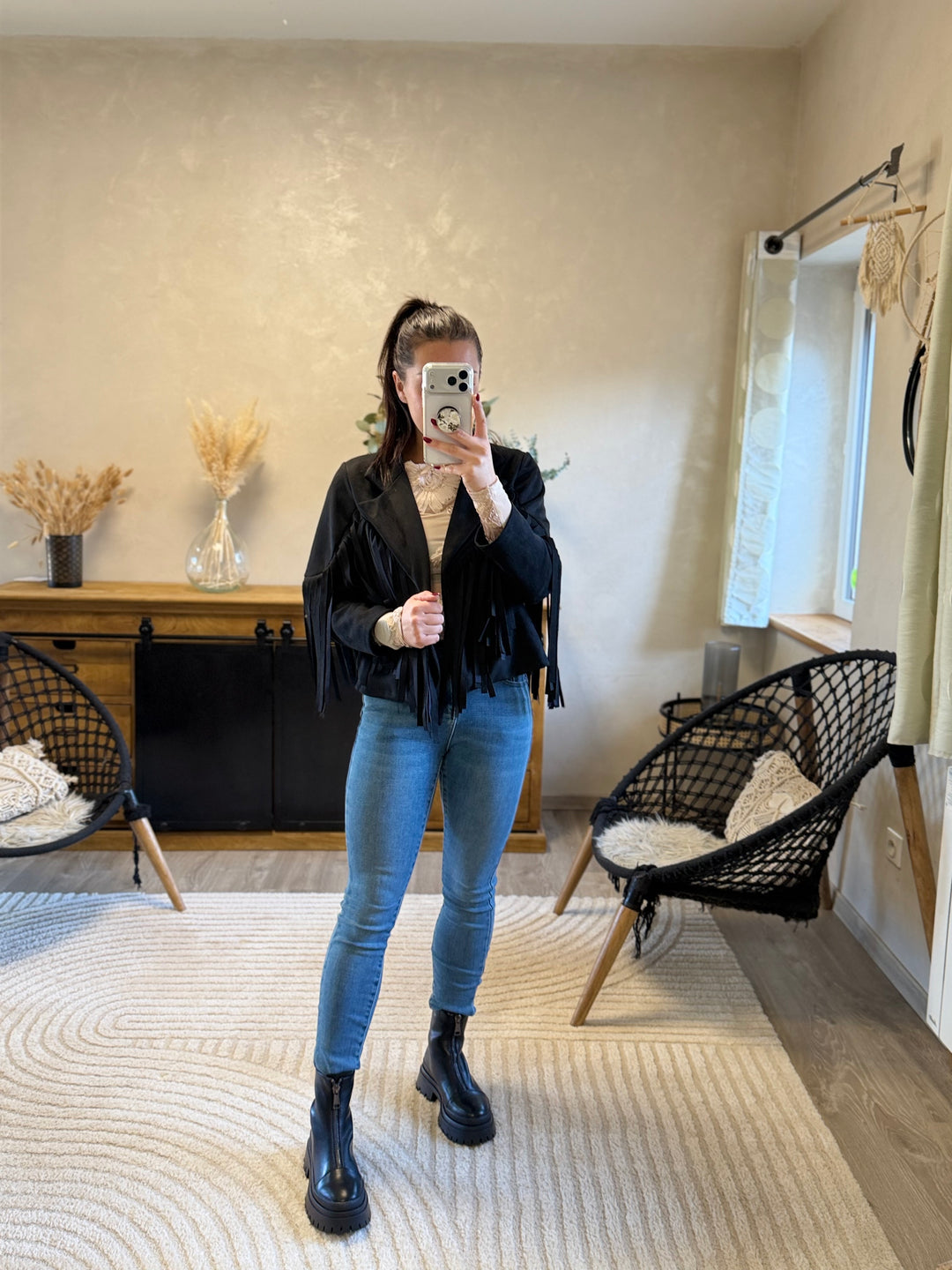 Veste à frange Yelle