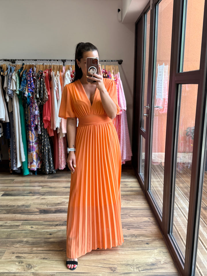 Robe longue Aglaé orange