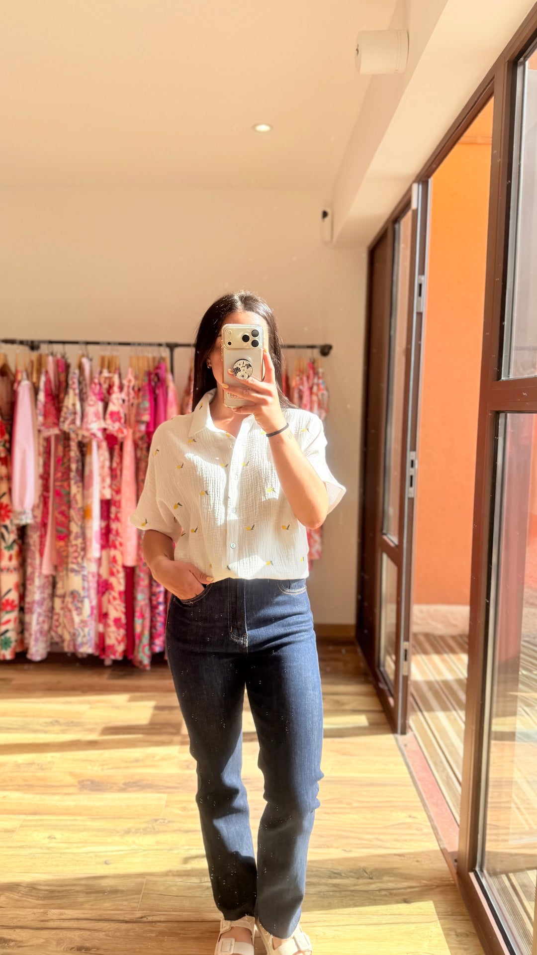 Chemise gaze citrons