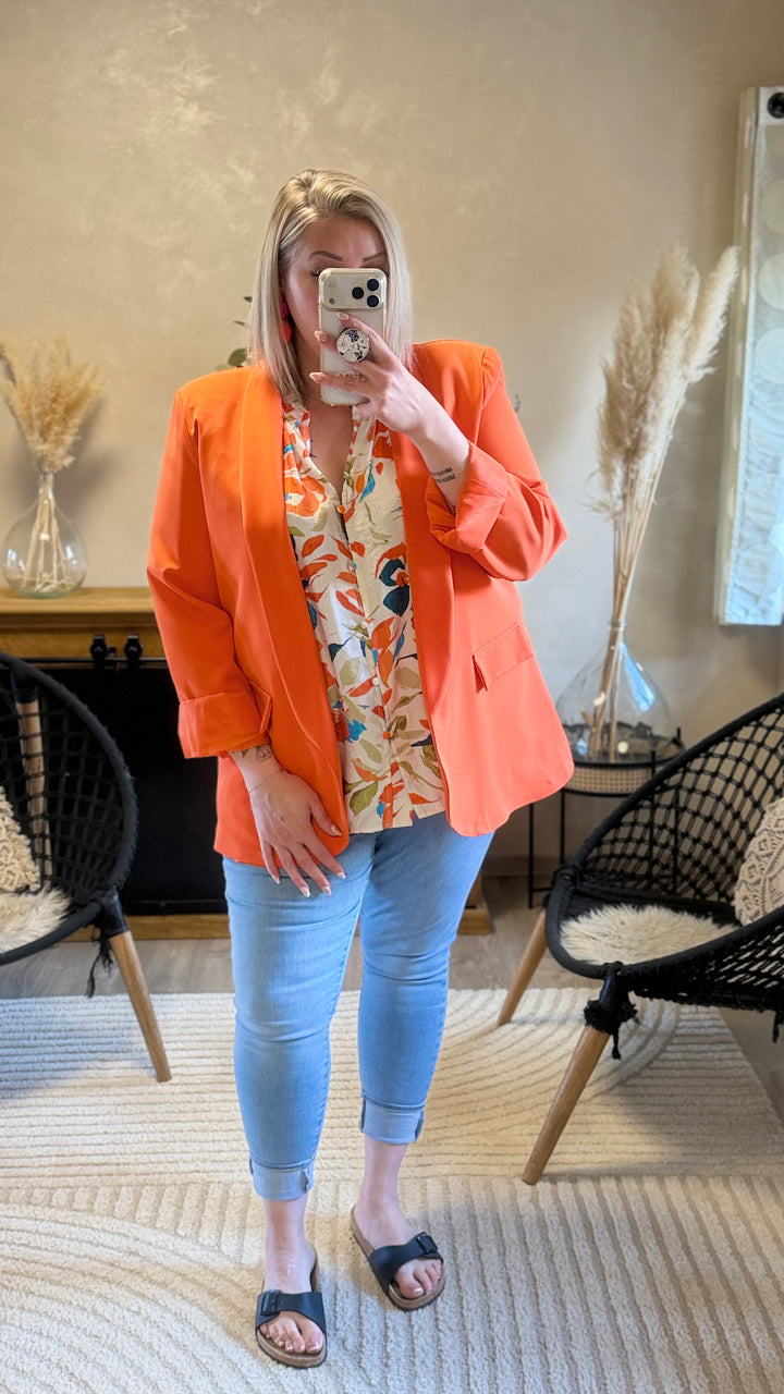 Blazer orange CURVY taille 48/52