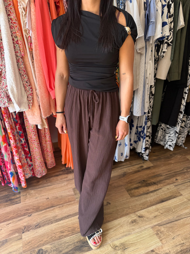 Pantalon gaze Chocolat