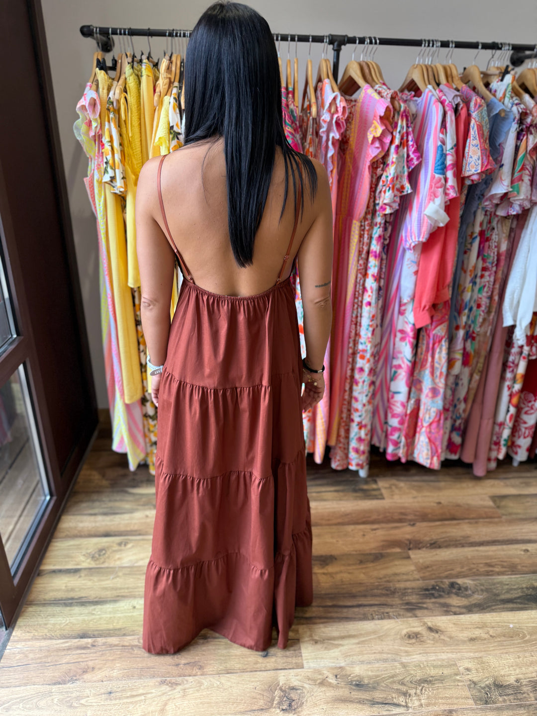Robe longue Tristan terracotta