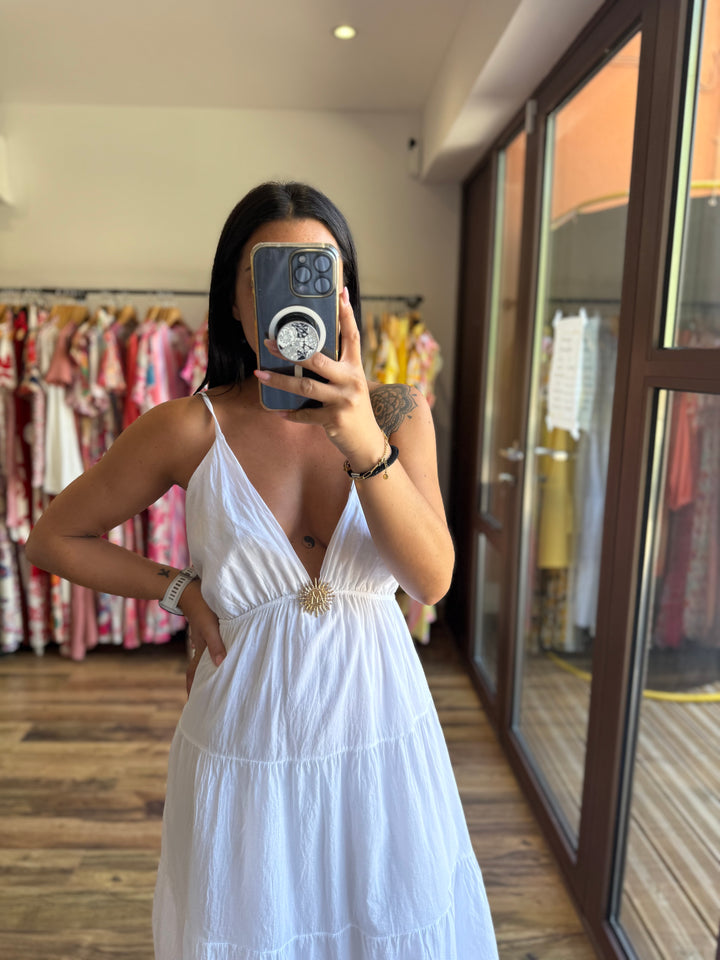 Robe longue Graciella blanche