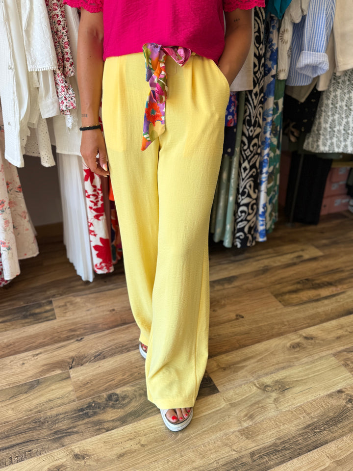 Pantalon Eliam jaune clair