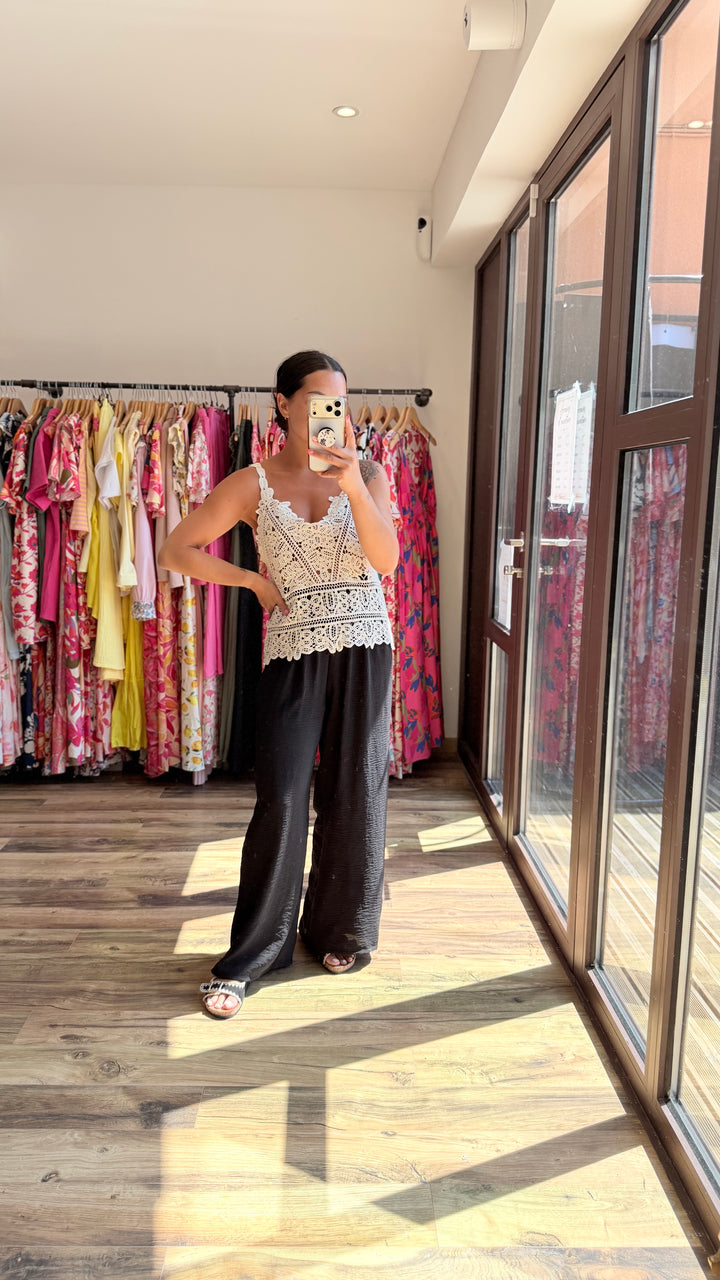 Pantalon Valentino noir CURVY