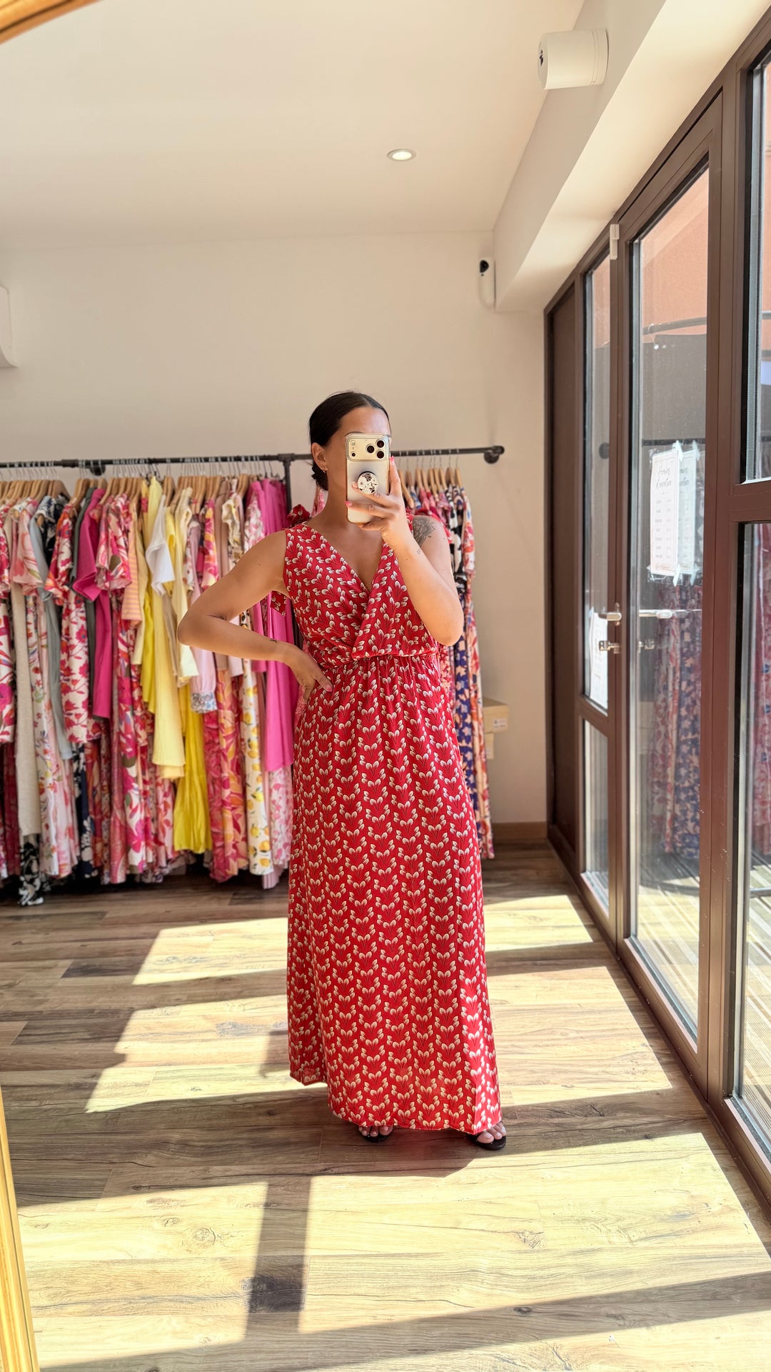 Robe longue Mahé CURVY rouge