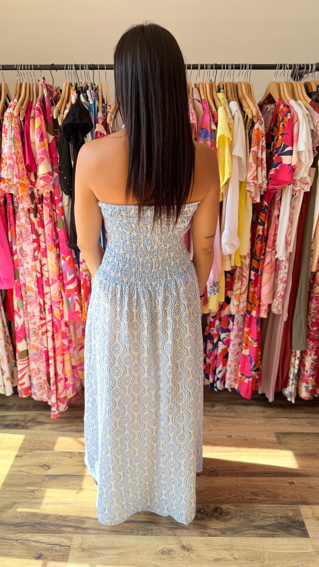 Robe longue Dory bleu