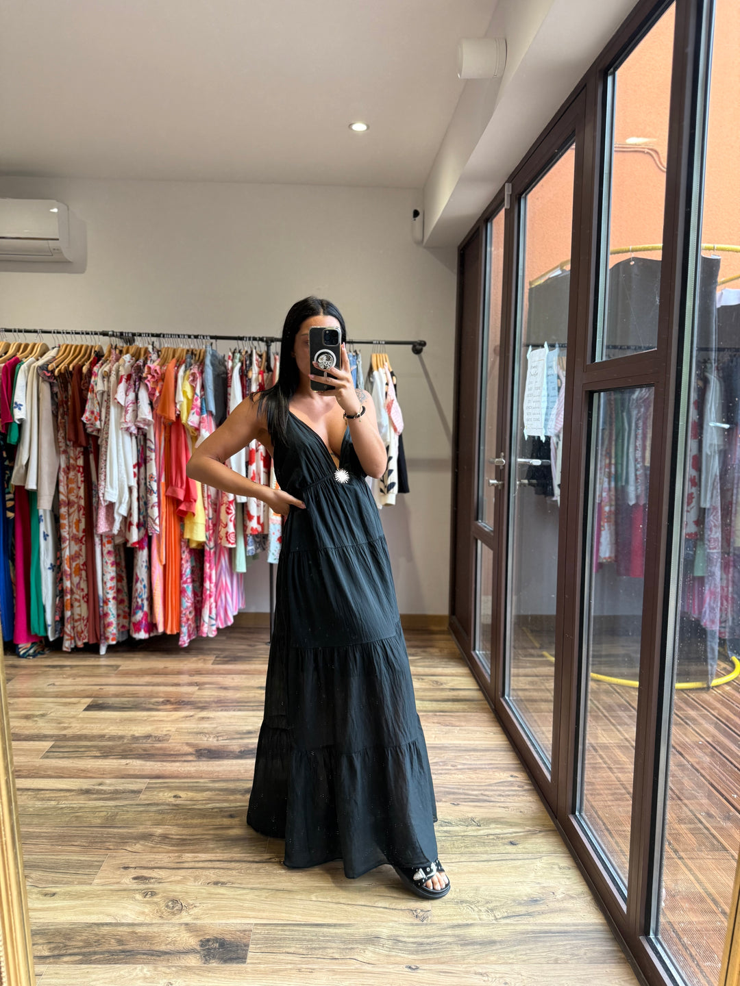 Robe longue Graciella noir