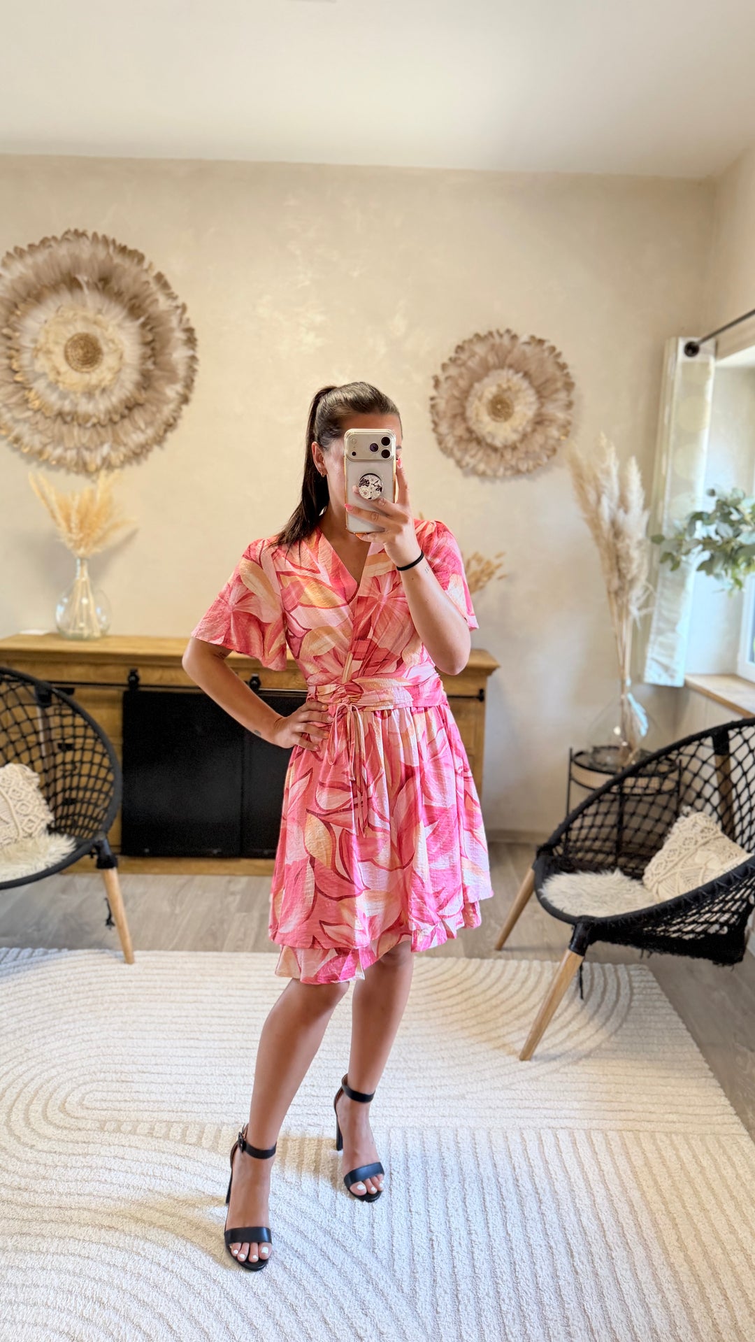 Robe Courte Ceyli rose