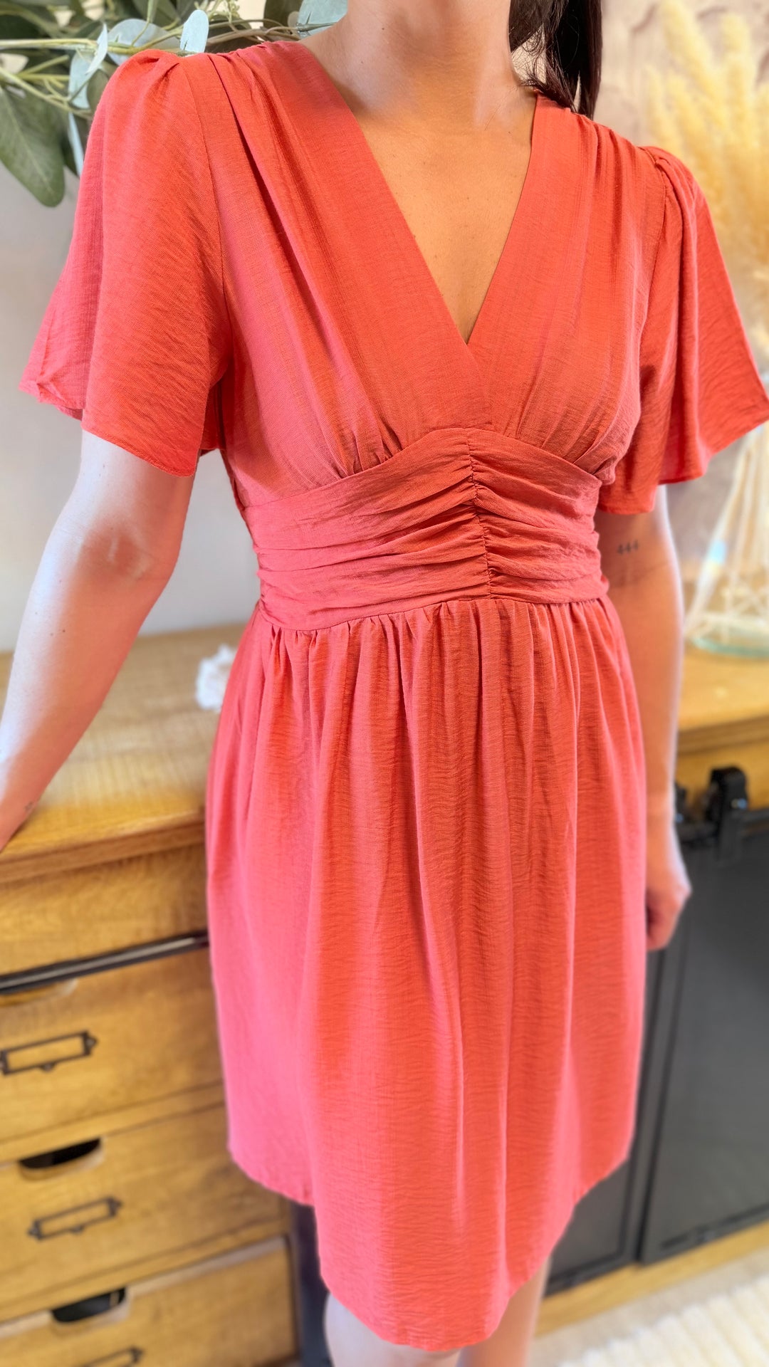 Robe Appo courte corail