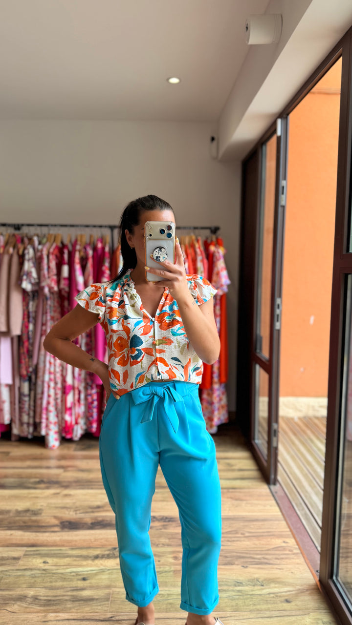 Pantalon Evy bleu