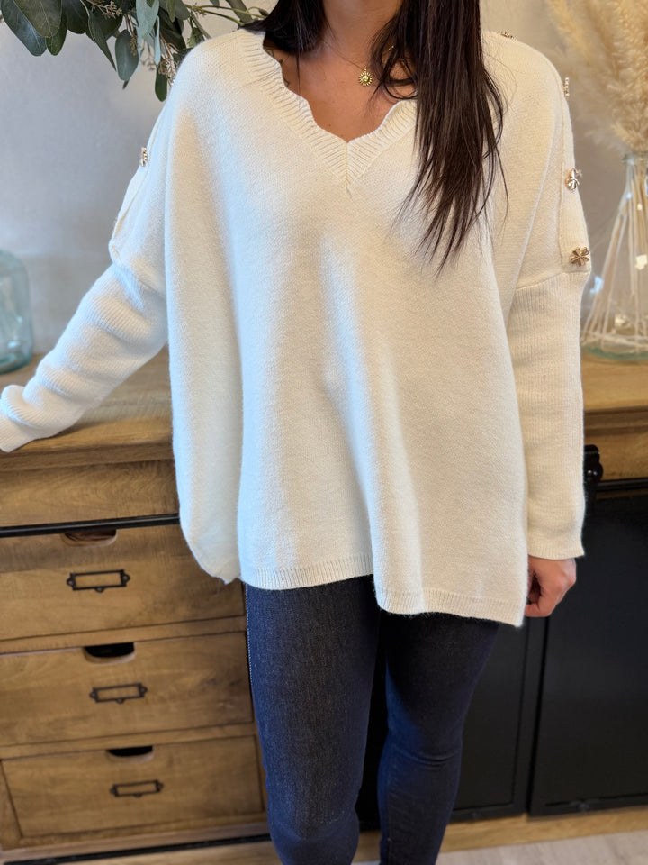 Pull Zoé blanc
