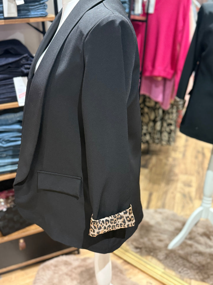 Blazer revers léopard