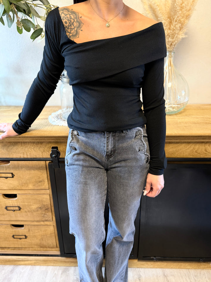 Jean flair Valentin gris