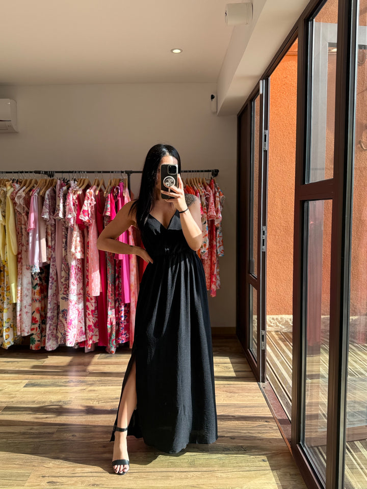 Robe longue Amanda CURVY noir