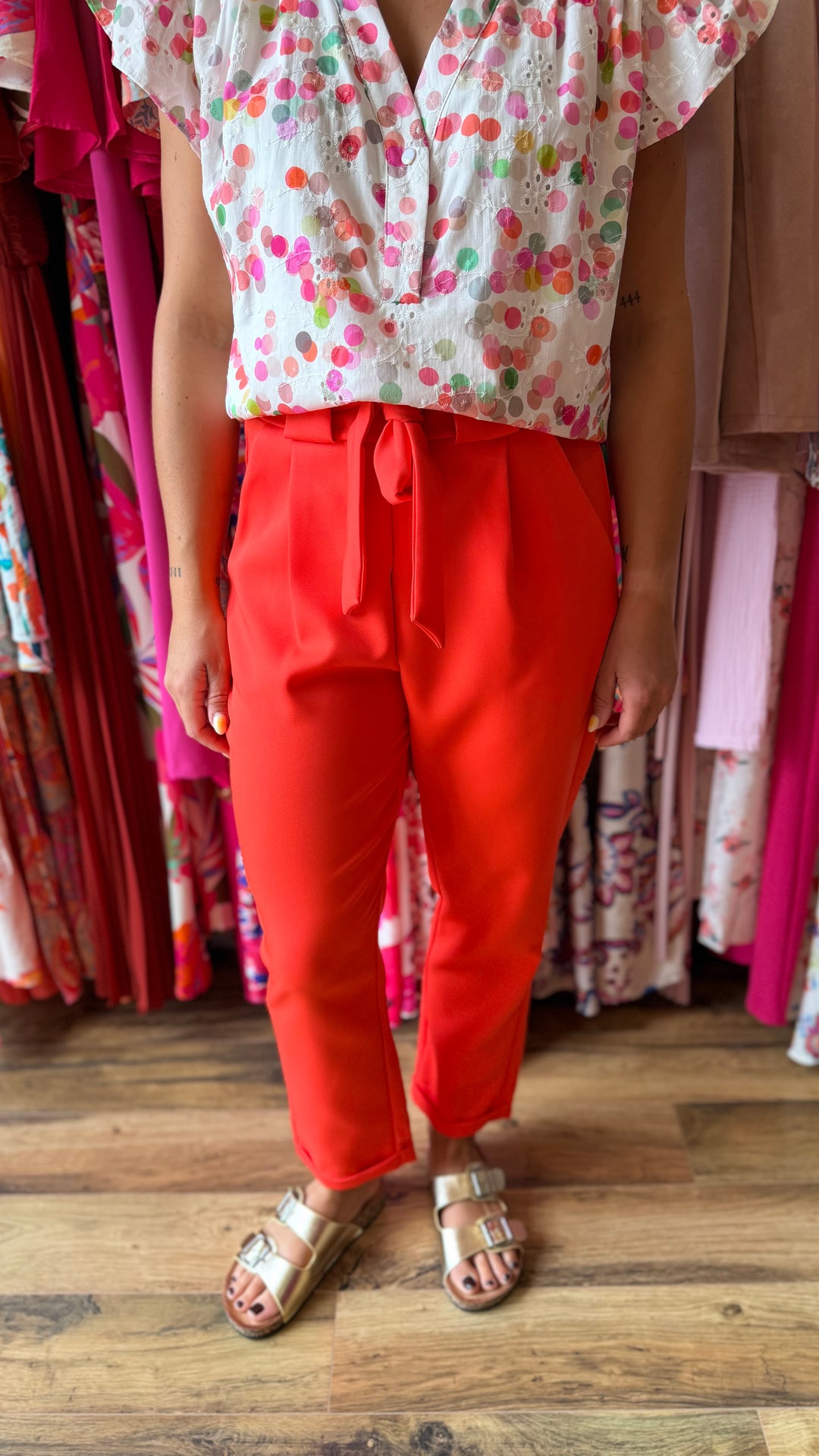 Pantalon Evy corail