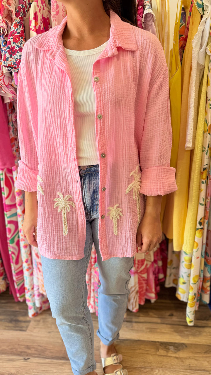 Chemise Palm rose
