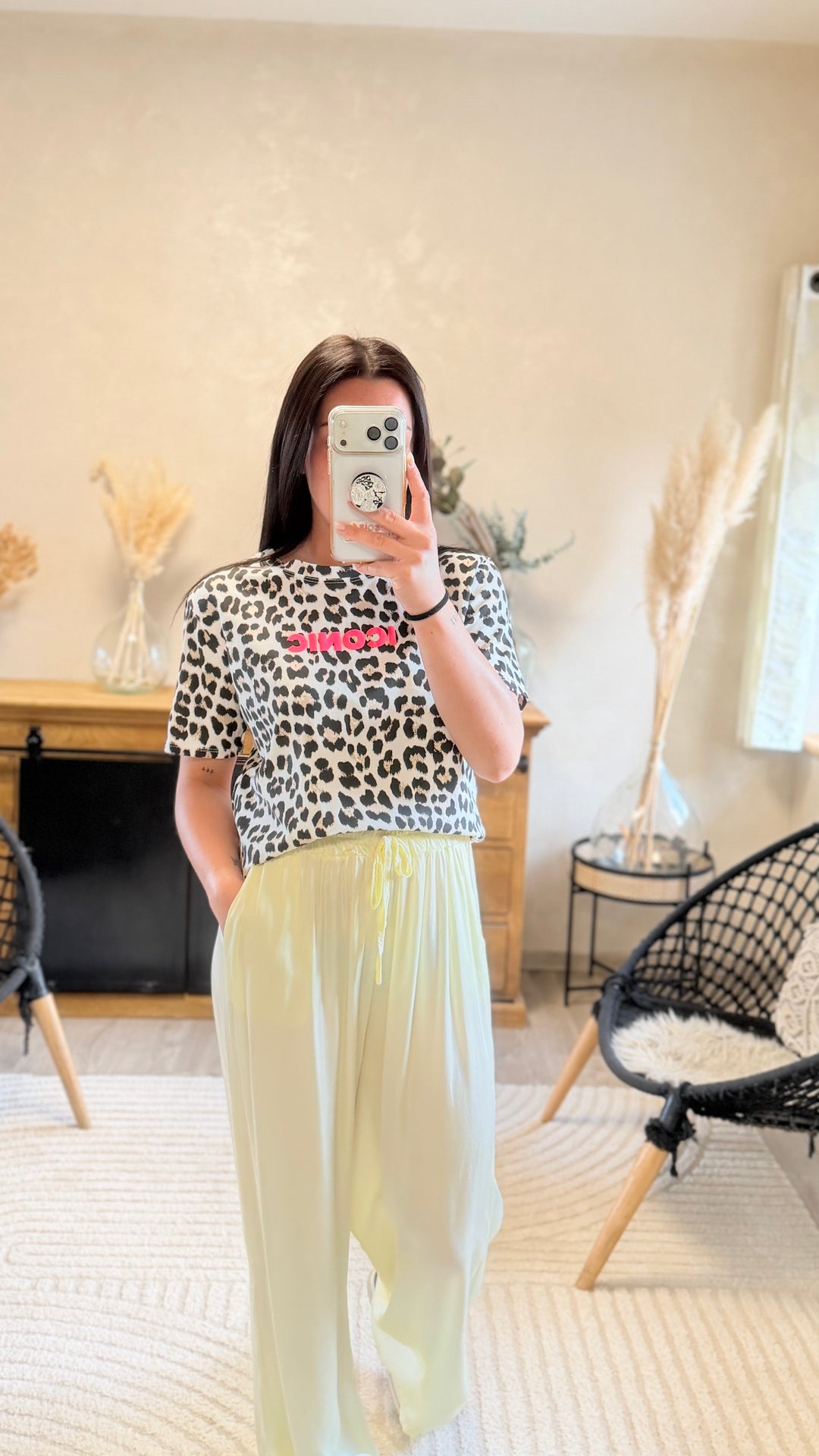 Pantalon topi jaune