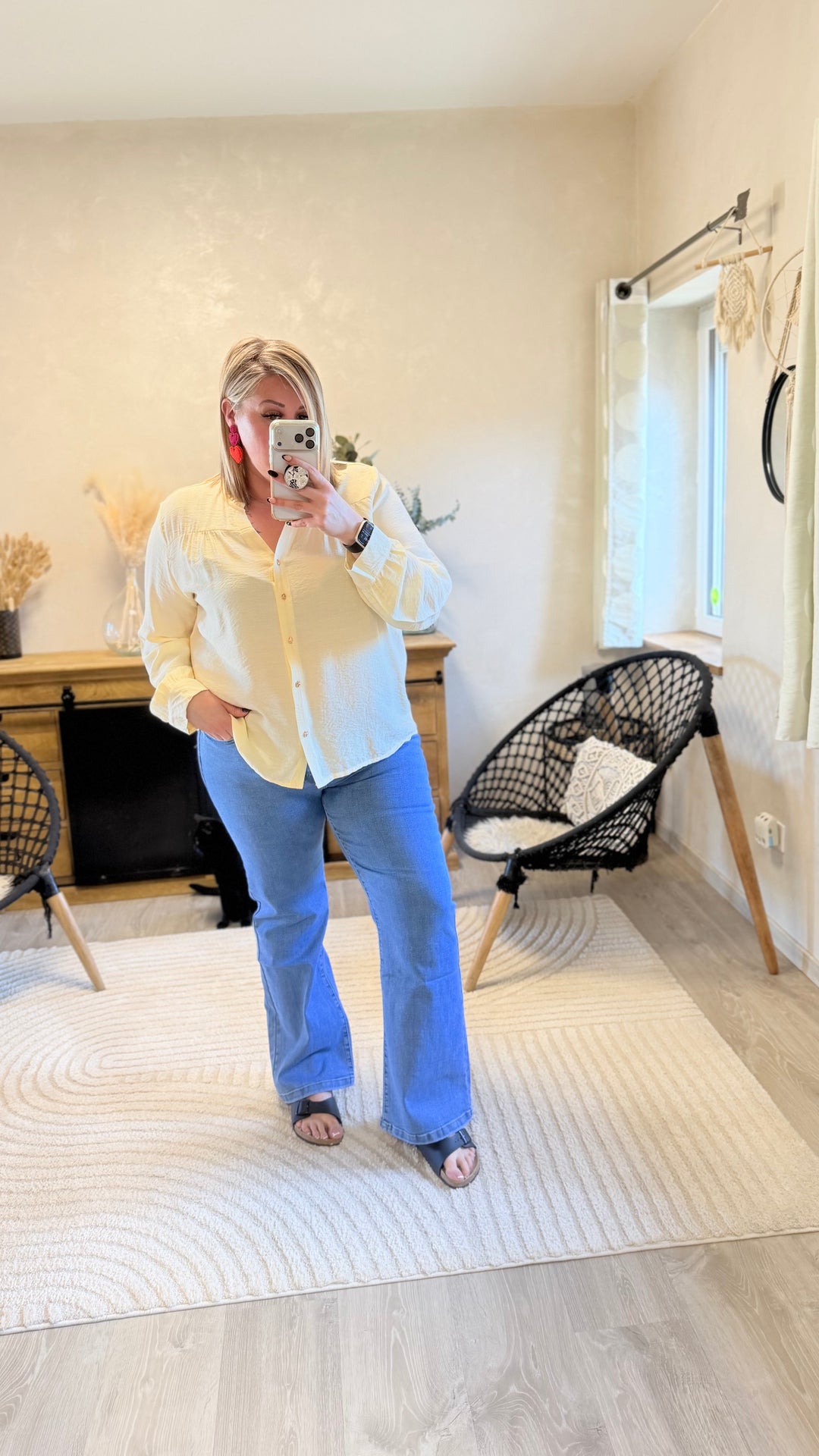 Chemise Slava jaune CURVY