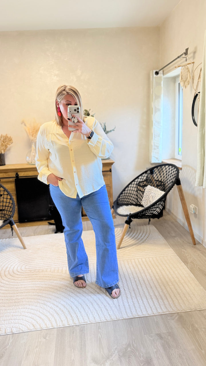 Chemise Slava jaune CURVY