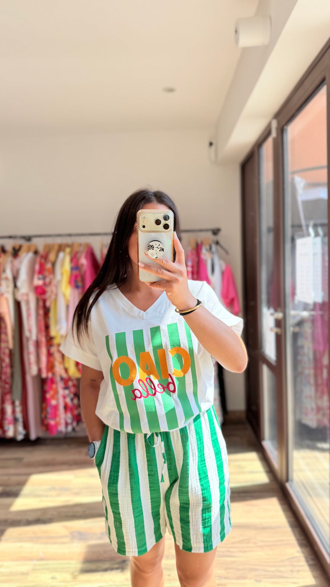 Teeshirt Ciao Bella vert CURVY